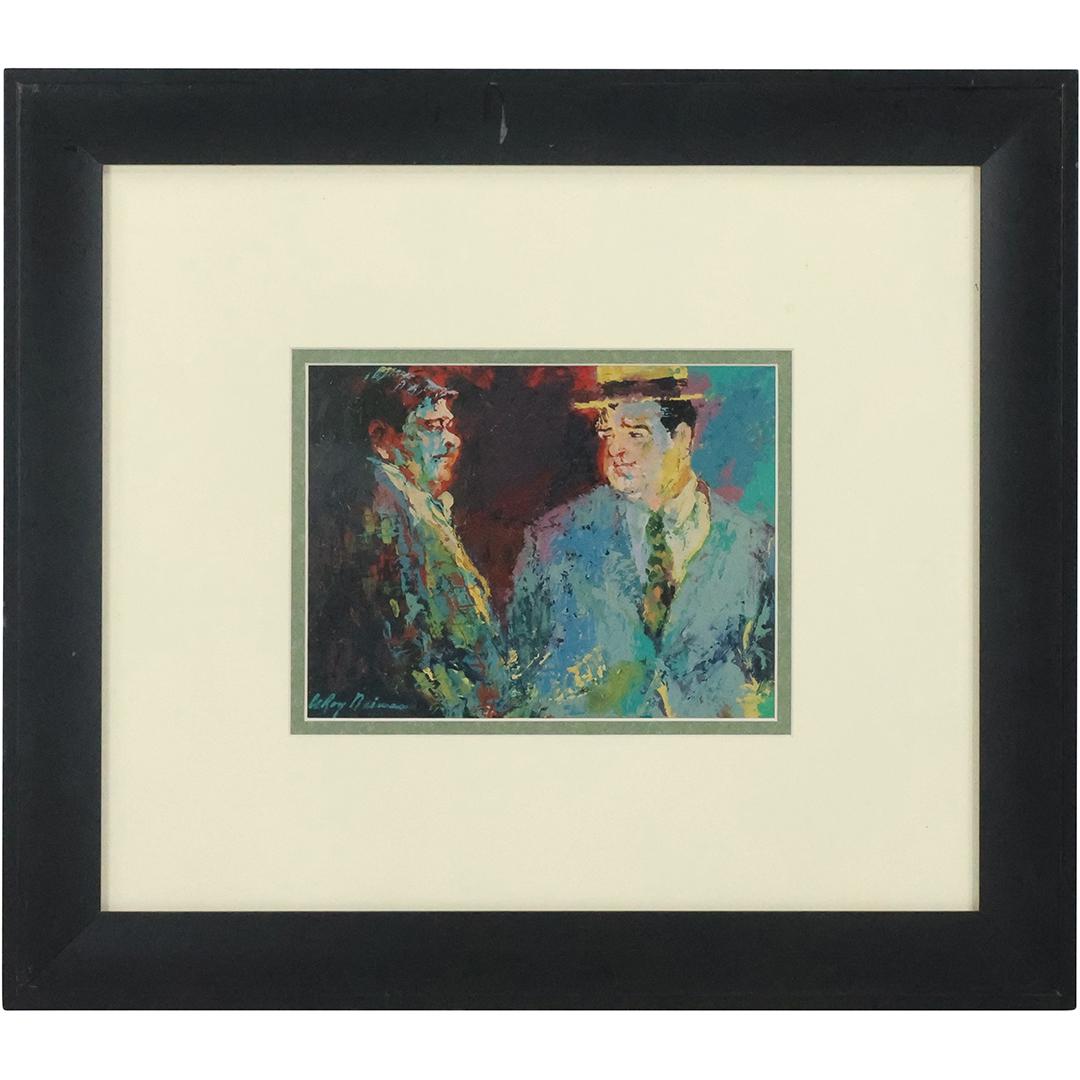 Leroy Neiman "Buddy Hackett and Lou Costello" Color Lithography Print Framed (1 of 9)