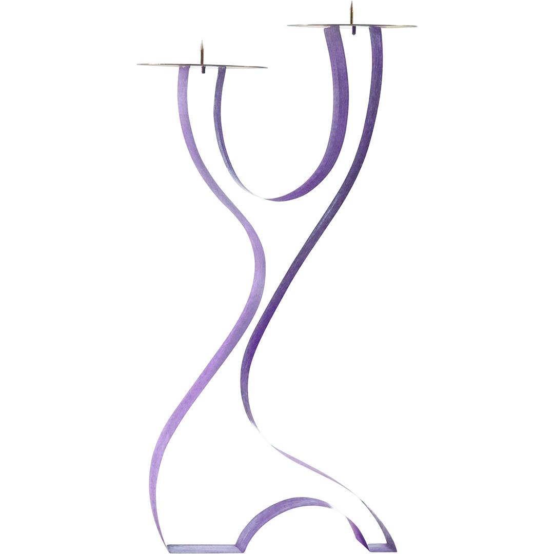 Signed Le Pase 1993 Modern Design Lucite Sculptured Candle Holder 12.75 inches height (1 of 10)