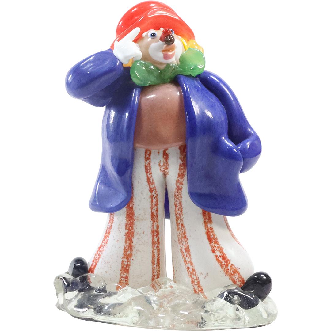Murano Italian Art Glass Colorful Clown Figure Statue Sculpture 7.25 inches height (1 of 10)