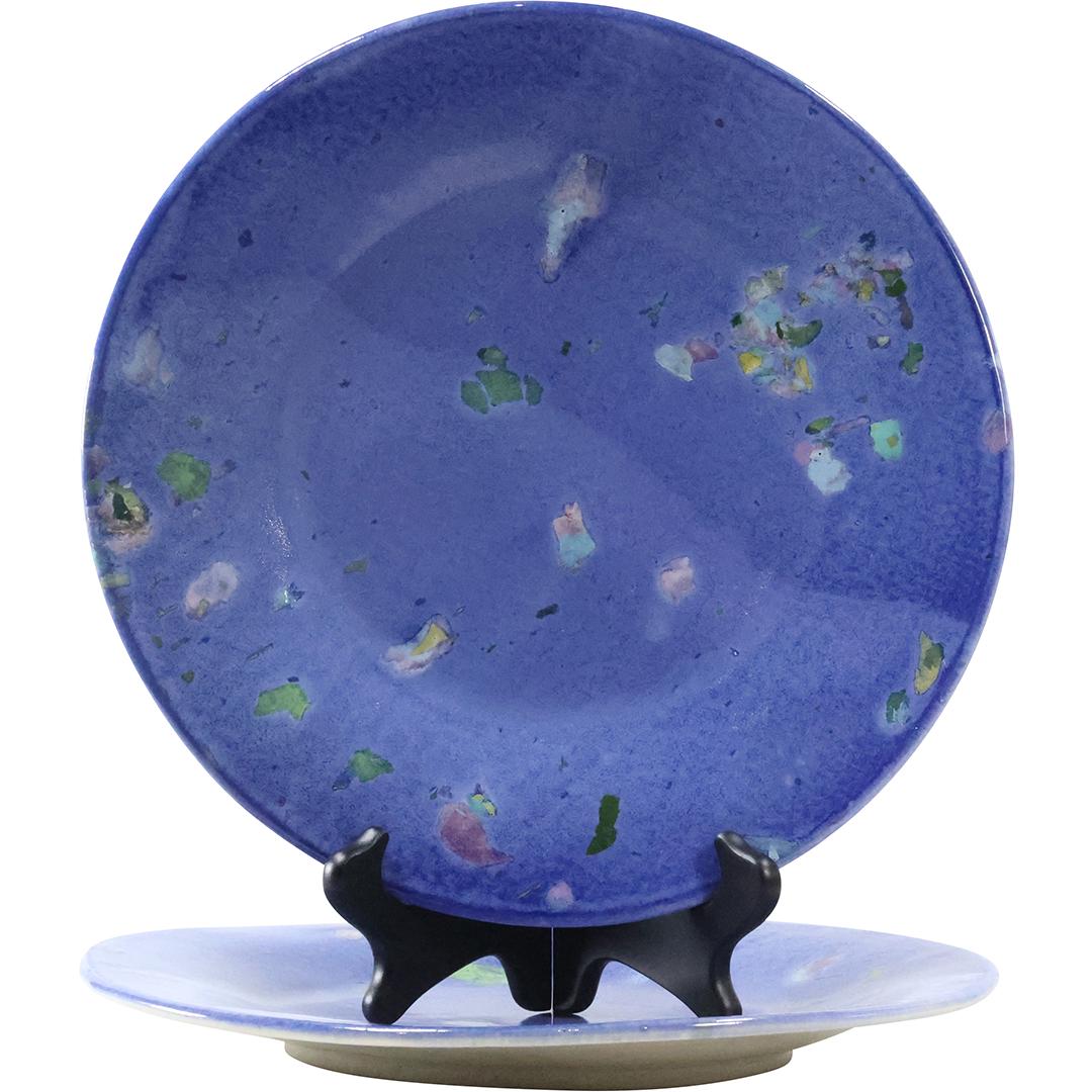 [2] Signed Blue Studio Art Pottery Charger Plates 11.5 inches diameter (1 of 7)