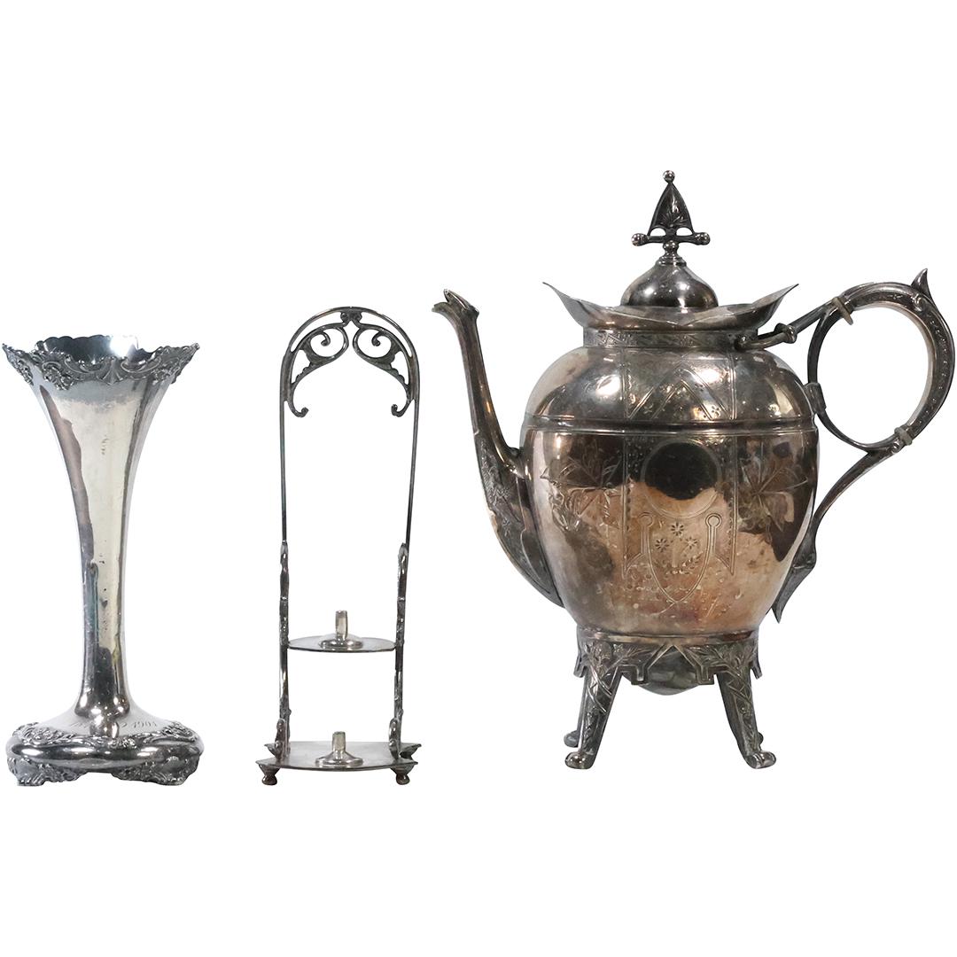 Estate Grouping 3 Assorted Victorian Silver Plate Items (1 of 19)