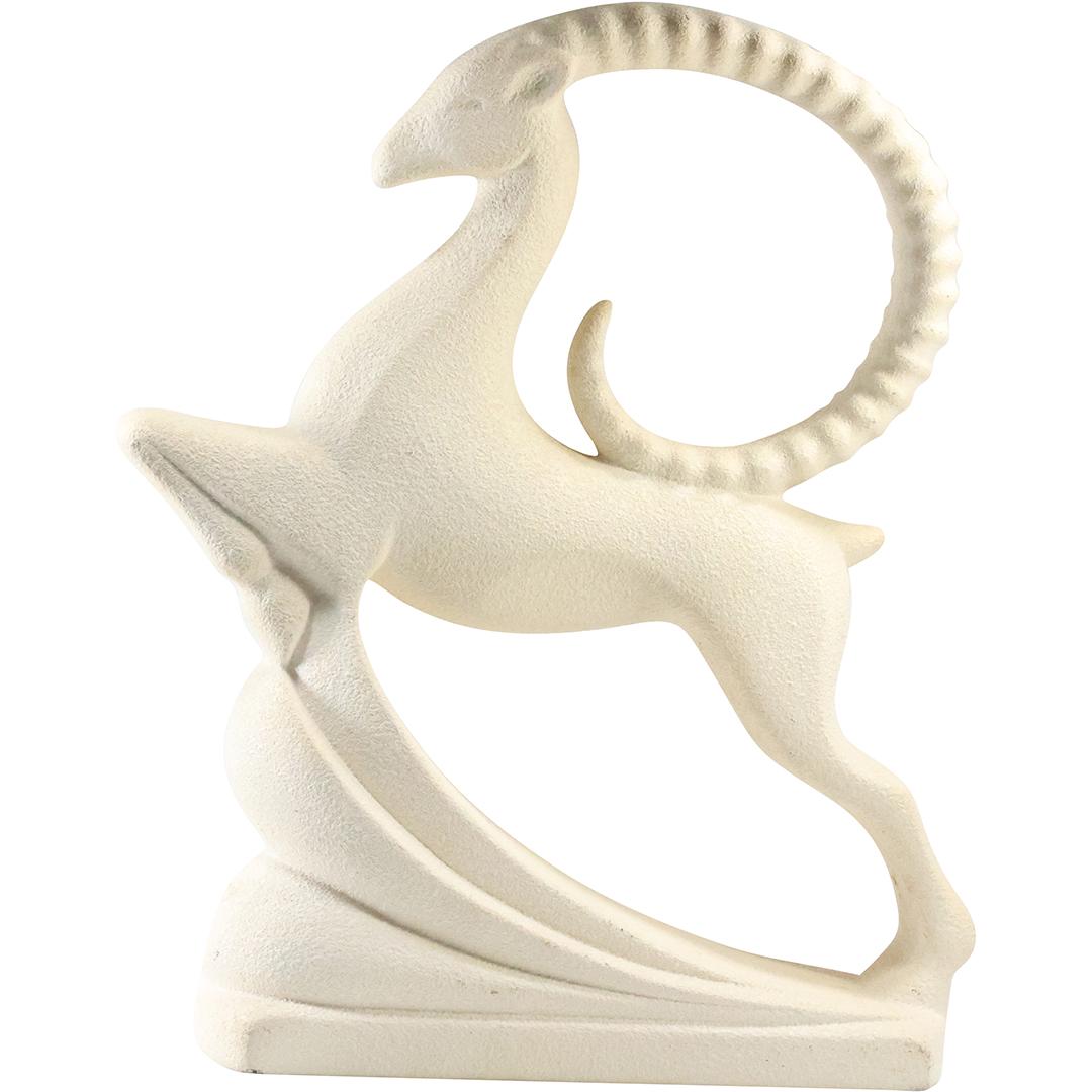 Royal Haeger Large White Ceramic Gazelle Figure Statue 19.25 inches height (1 of 13)