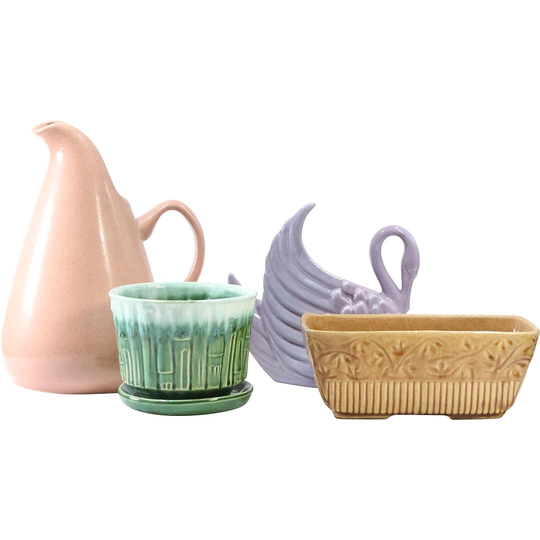 [4] Assorted Mid-Century Pottery: McCoy, Roseville, Haeger, Russel Wright (1 of 20)