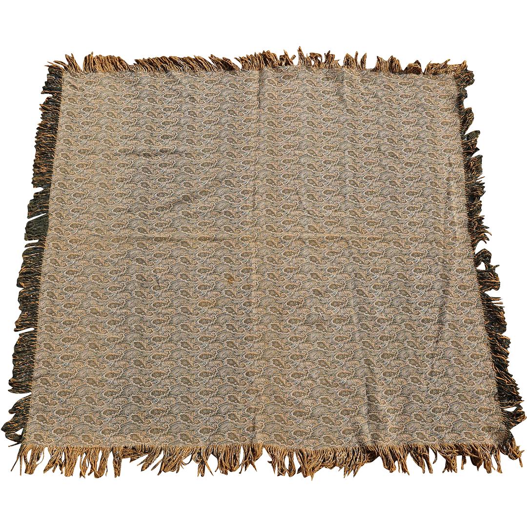 Vintage Paisley Pattern Coverlet 65 inches x 67 inches (1 of 10)