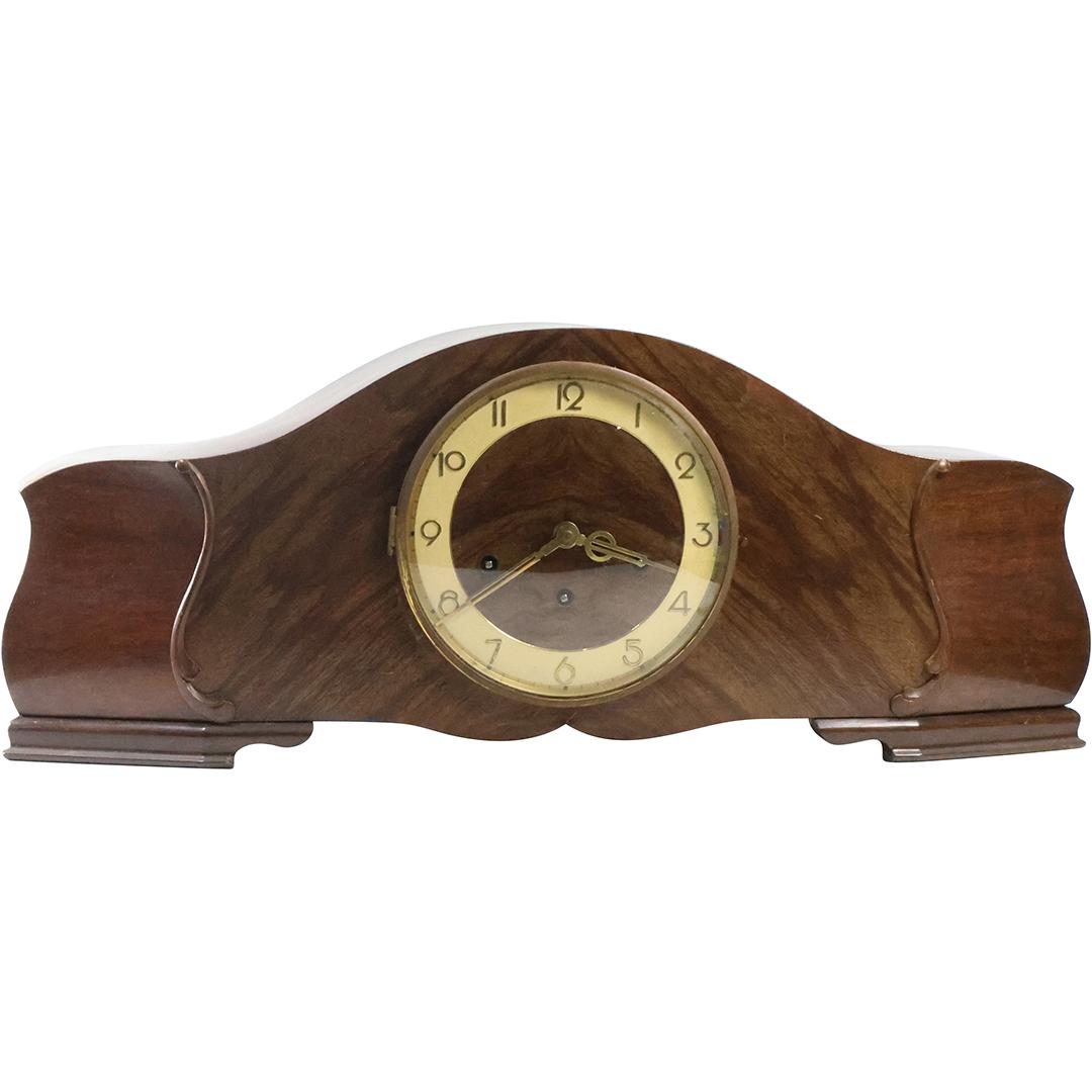 German ART DECO Wood Case Mantle Clock Gufa Westminster Chime Movement (1 of 19)
