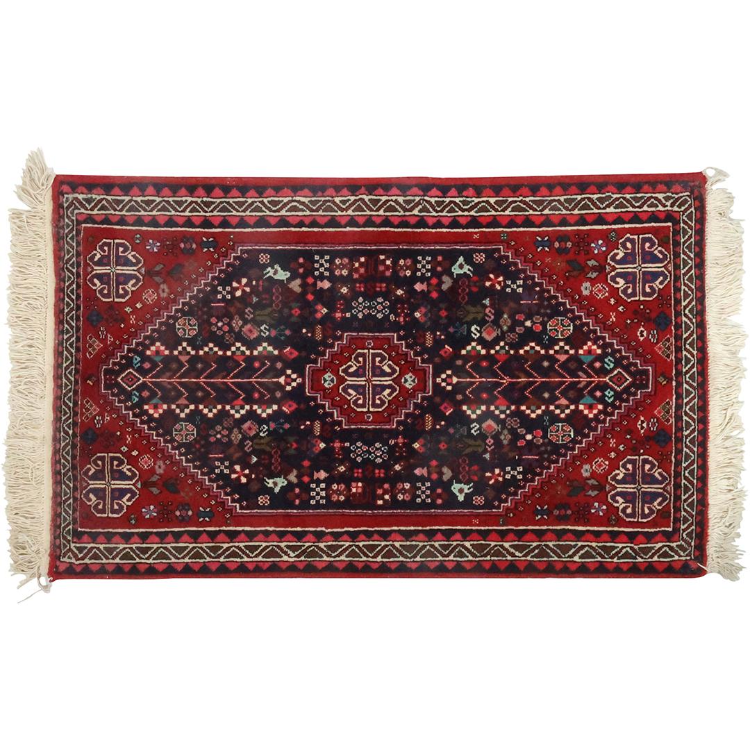 Hand Made Wool Persian Oriental Scatter Rug Medallion Center 25 inches x 47 inches (1 of 9)