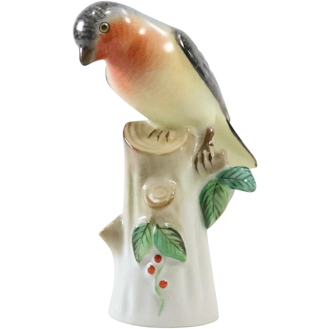 Herend Hungary, Fine Porcelain Parrot on Tree Stump 4 inches height (1 of 12)