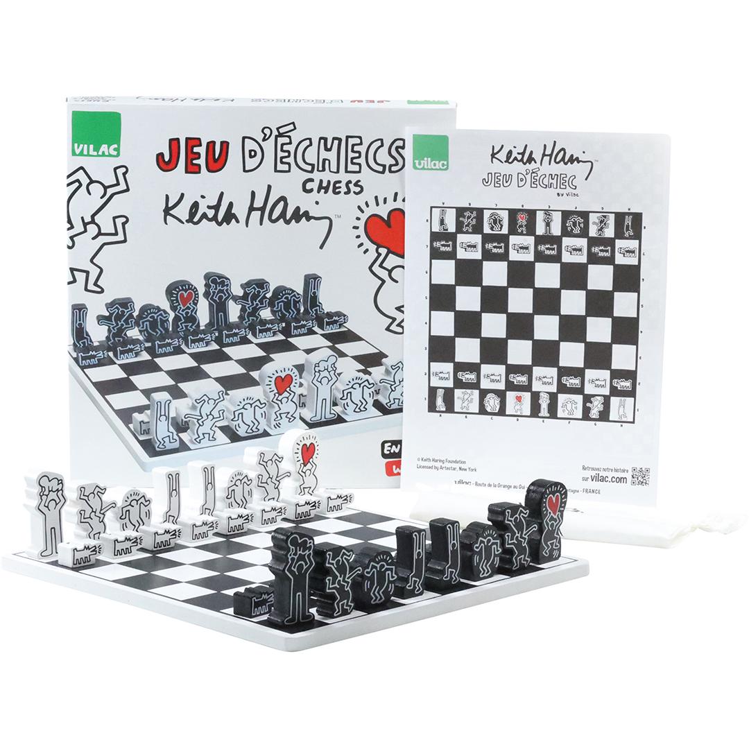 Keith Haring Chess Set Jeu D'Echek, Vilac, In Orig. Box. Clean, All Complete (1 of 12)