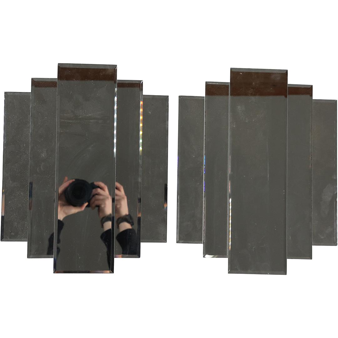 [2] Modernist "Skyscaper" Design Wall Mirrors 13.75 inches x 11 inches (1 of 16)