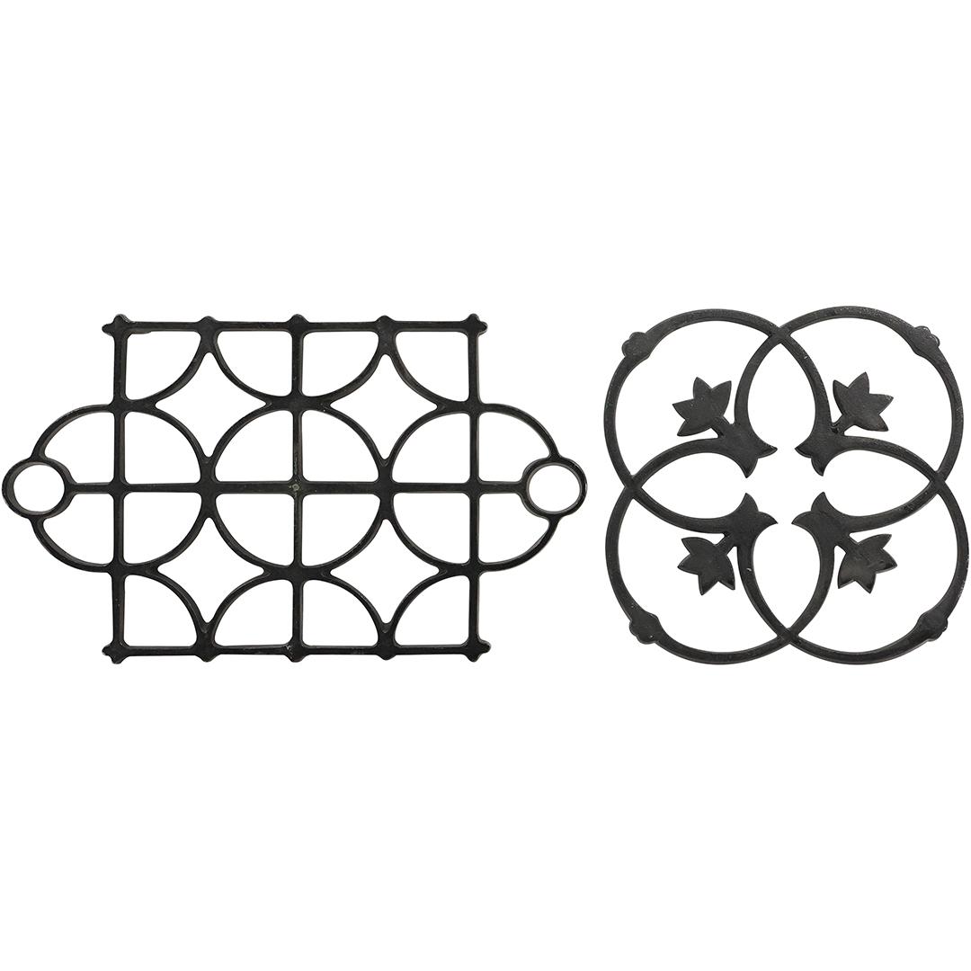 [2] DANSK Designs Cast Iron Trivets 9 inch and 12.25 inches (1 of 16)
