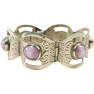 Mexico Silver Unusual Oval Purple Star of Sapphire Bracelet