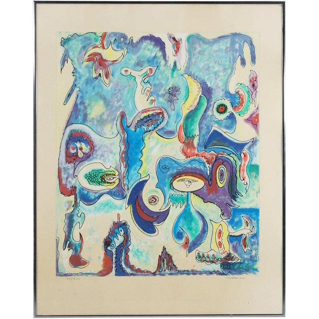 Stephen Sacklarian, American, 14-Color Serigraph "Genesis" Abstract #66/120, 1970s (1 of 20)