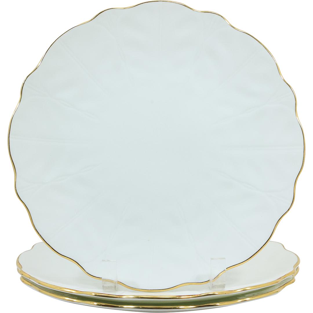[3] Anysley England "Golden Crocus" Fine Porcelain Dinner Plates 10.5 inches diameter: [3] Anysley England "Golden Crocus" Fine Porcelain Dinner Plates 10.5 inches diameter. size: h 1 L 10.5
