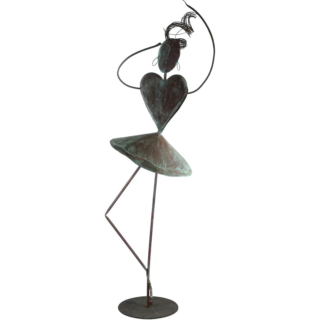 Large Lifesize Copper Outdoor Garden Sculpture of a Dancing Woman 74 inches height (1 of 18)