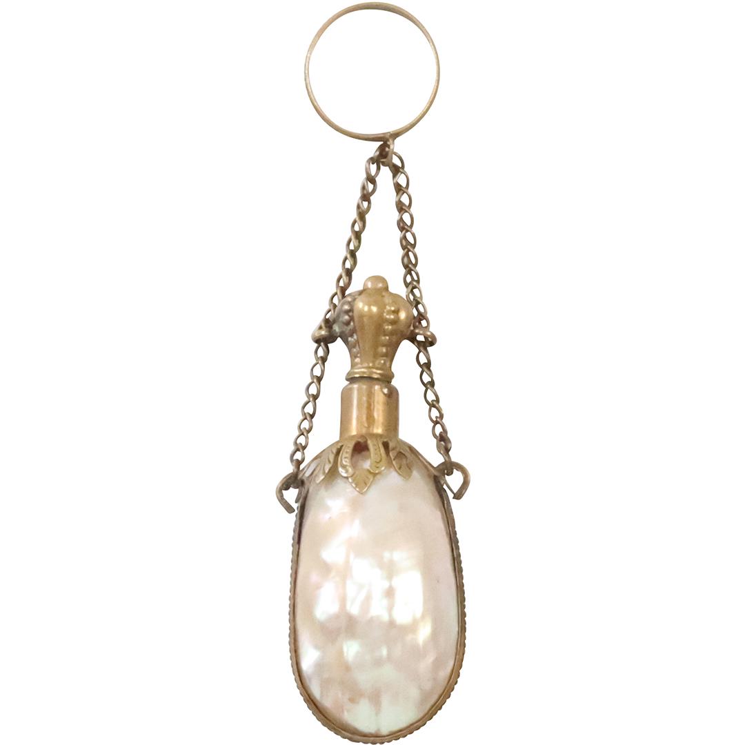 Victorian MOP Oyster Shell Perfumer 4 1/4 in. x 1 in. (1 of 6)