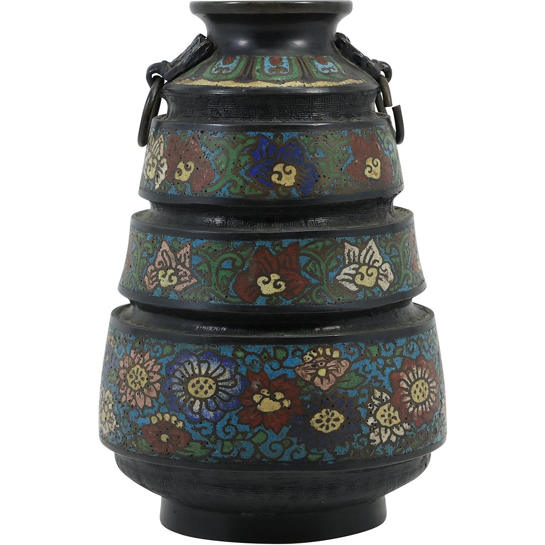 Japanese Cloisonne Enameled Bronze Vessel (1 of 20)