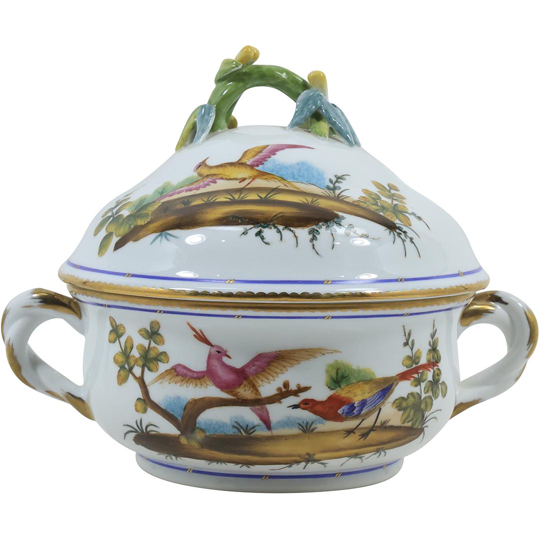 Chelsea House Fine Porcelain Covered Bowl with Exotic Birds, Pheasant (1 of 20)