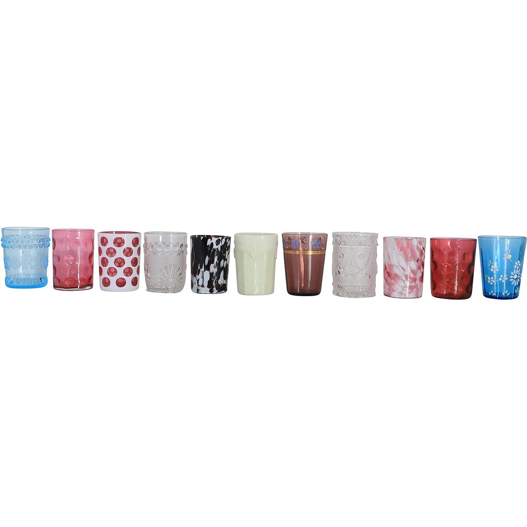 Estate Collection of [11] Antique 19th C. Glass Tumblers in Various Colors (1 of 20)