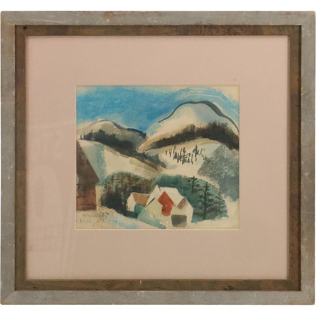 Marsden Hartley; 20thC. Modernist Watercolor Mountain Landscape Signed (1 of 12)