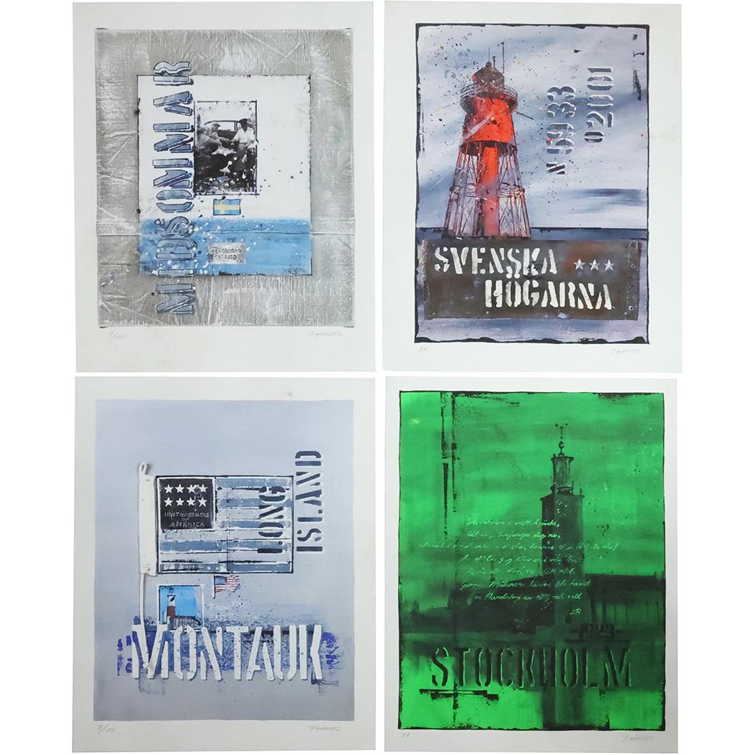 Estate Grouping [4] Assorted Framed Lithographs Signed, Numbered (1 of 18)