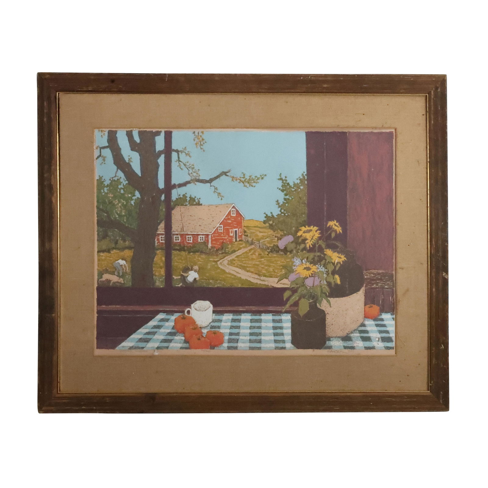 Bartek 1975, Lithograph "Summer Window" #49/300, Framed (1 of 15)