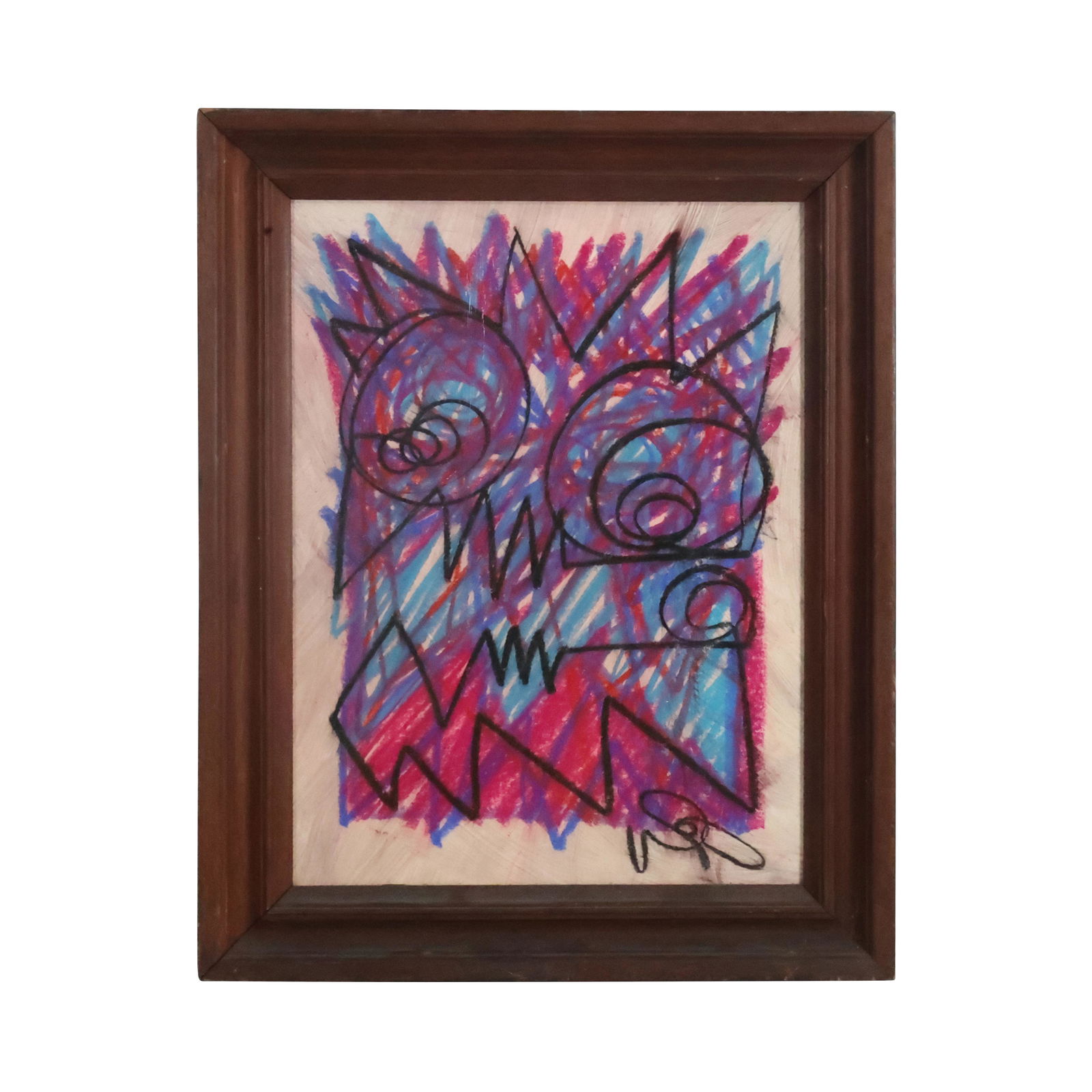 Wayne Cunningham, American, Abstract Figure, Pastel and Varnish Mixed Media (1 of 11)