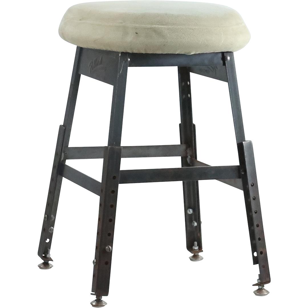 Vintage Metal Industrial Era Factory Stool (1 of 15)
