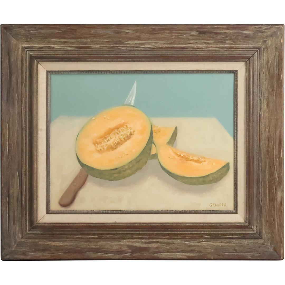 Philip Granger, Oil on Canvas Painting "Melon" , Bucks County Pa Gallery Label (1 of 13)