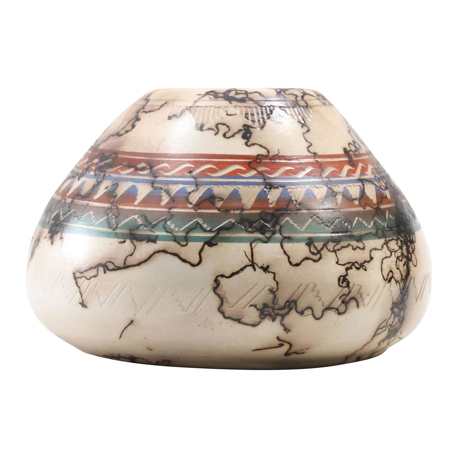 Signed ERNEST WATCHMAN, NAVAJO, Decorated Clay Pottery Bowl / Vase 7 inches wide (1 of 11)