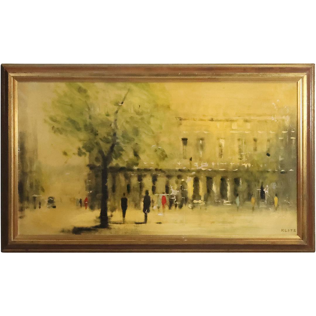 Anthony Robert Klitz, Impressionism Oil on Canvas Painting "Chelsea Houses", Signed, Framed (1 of 14)