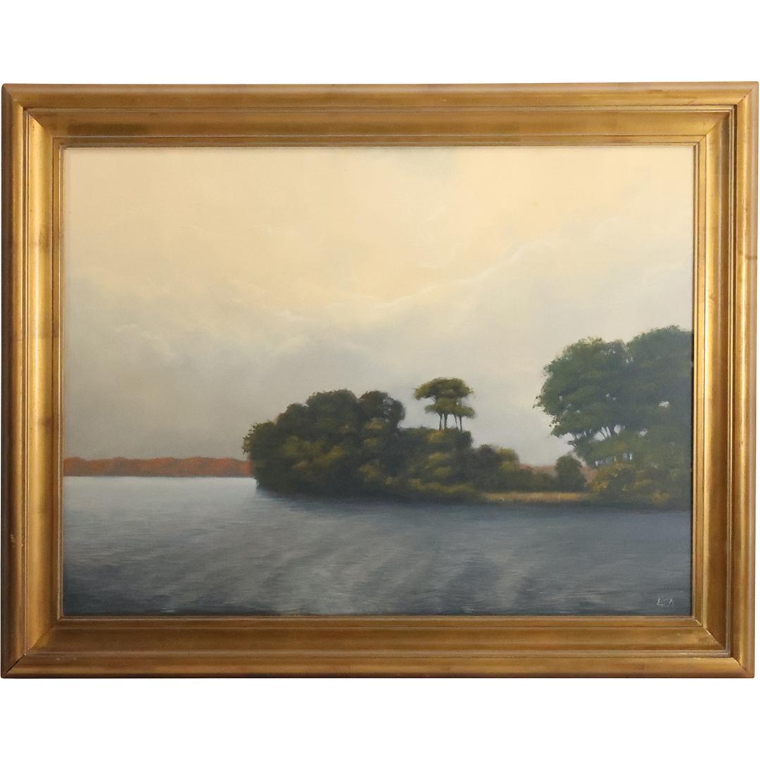 Eric Angeloch, Oil on Canvas Painting, View from the Steel House II [Kingson NY], Signed, Framed (1 of 20)