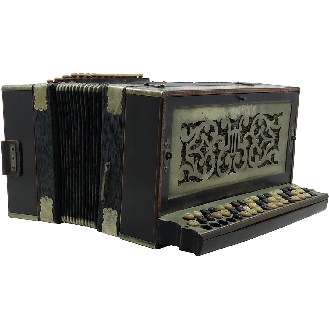Antique Accordion K. Stibitz Ceske Budejovice: Antique Accordion K. Stibitz Ceske Budejovice. size: 8x13.75x14 THIS AUCTION HAS SPECIAL PICK UP DATES SPECIAL PICK UP DATES AND TIME-LINE, W/ EXTENDED PICK UPS. 5/22 Mon: Auction Day - No available P