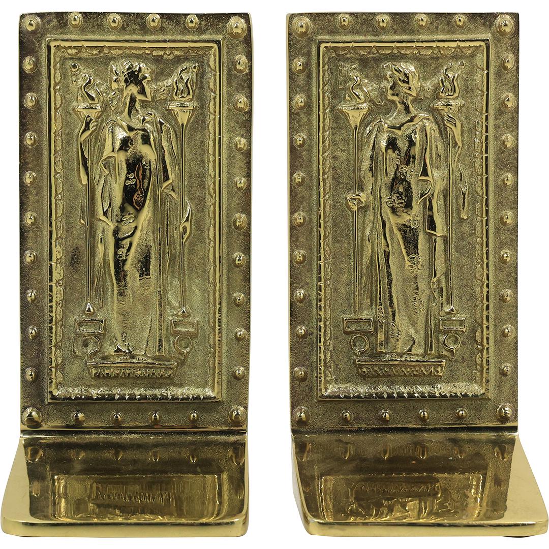 Humanitas, Virginia Metal Crafters Brass Bookends The Doors To The Library of Congress (1 of 20)