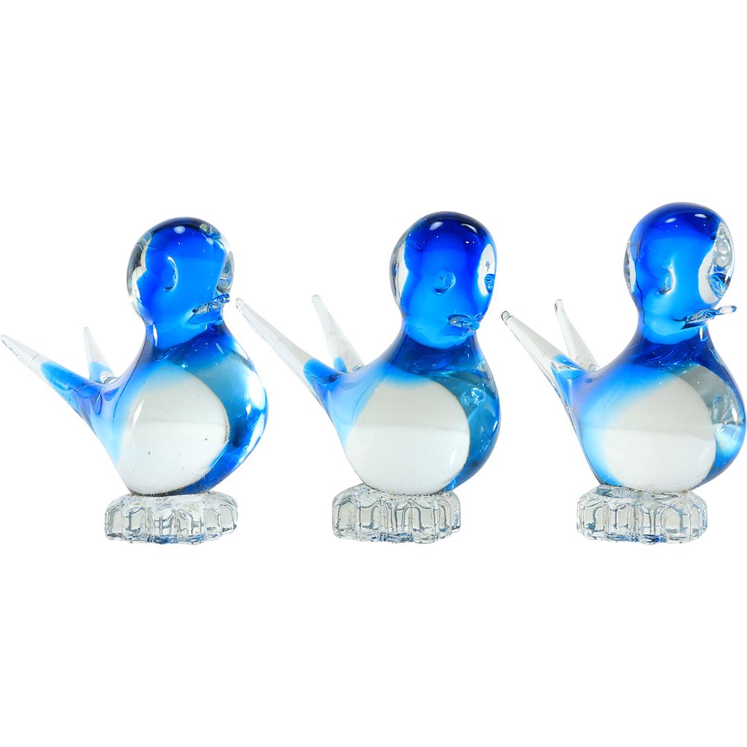 [3] Murano Art Glass BLUE BIRD Figure Statues 6 inches height (1 of 20)