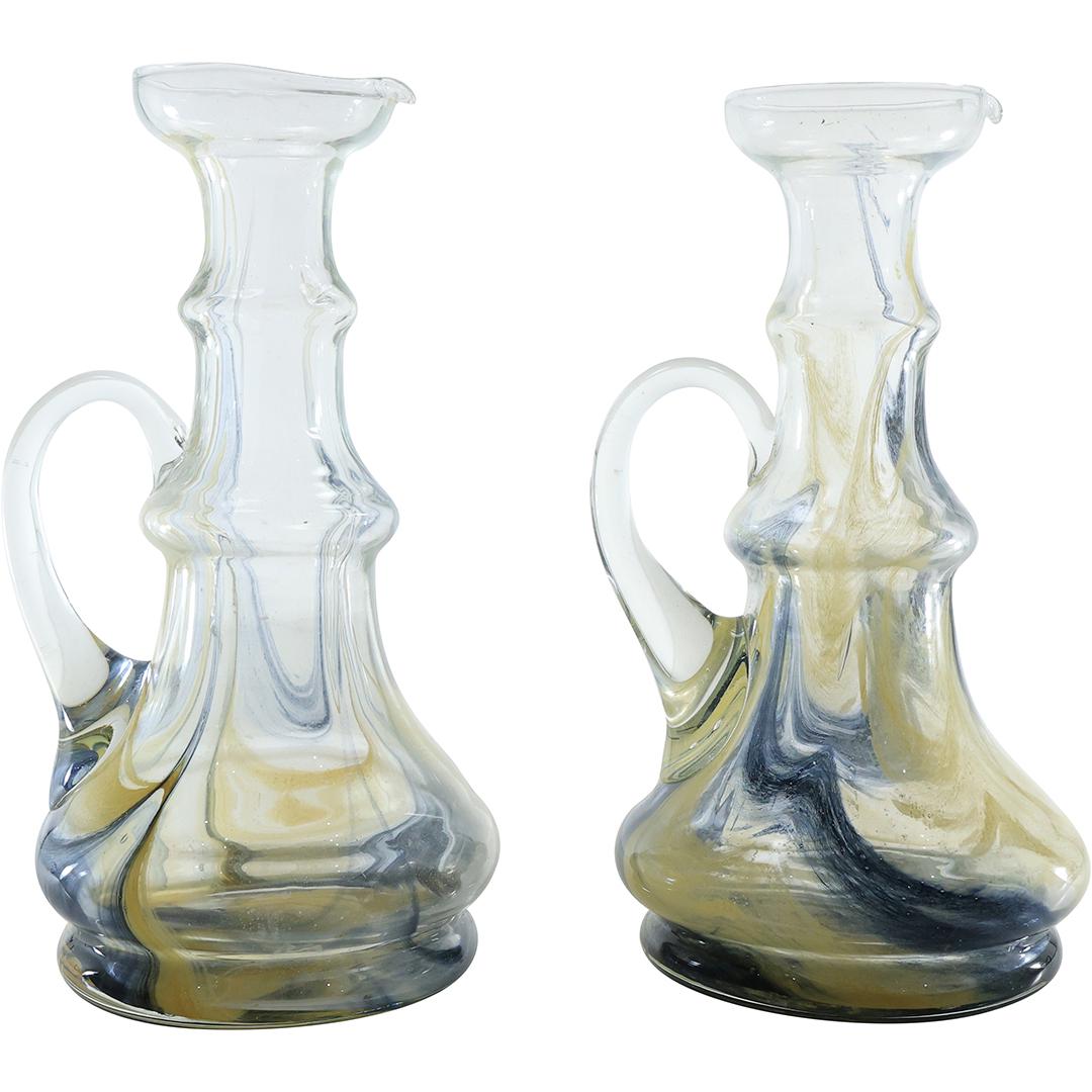 [2] Vetro Opalina Italian Art Glass Pitchers with Original Label 10 inches height (1 of 20)