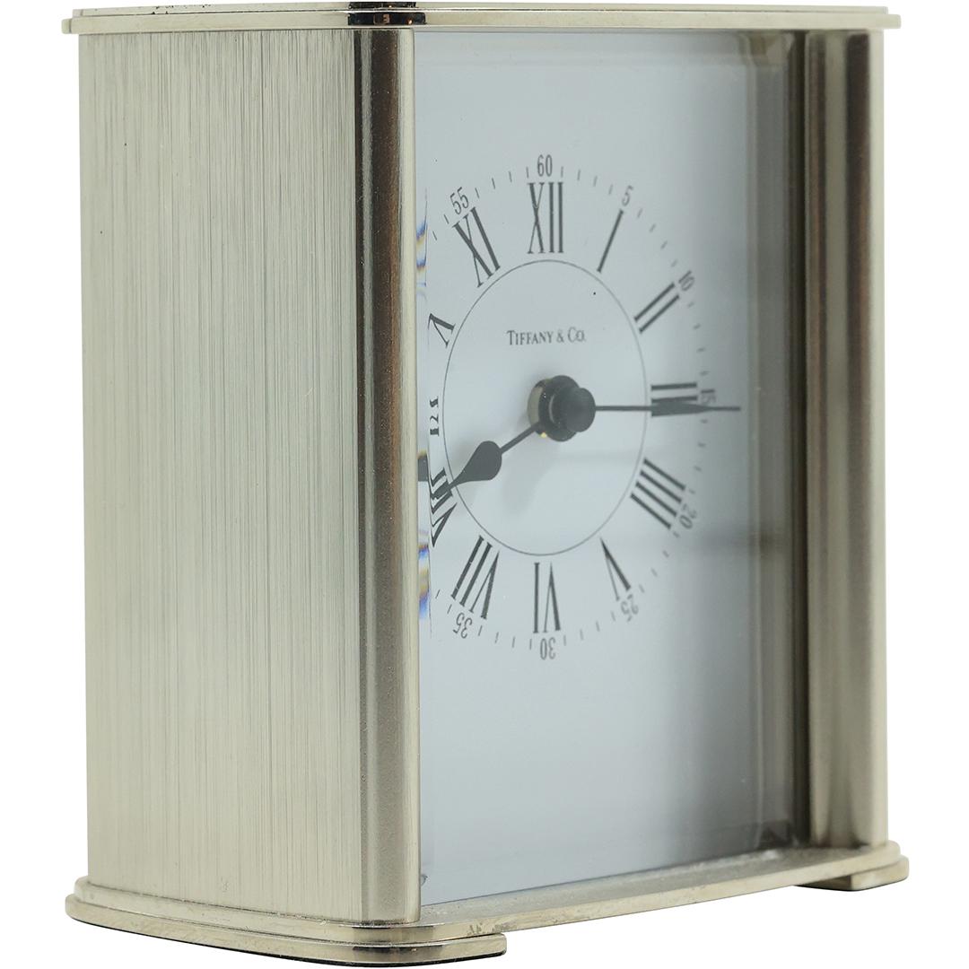 TIFFANY & CO Dresser / Desk Clock - Battery Operated Movement: TIFFANY & CO Dresser / Desk Clock - Battery Operated Movement. size: 4x3.5x2.25 THIS AUCTION HAS SPECIAL PICK UP DATES SPECIAL PICK UP DATES AND TIME-LINE, W/ EXTENDED PICK UPS. 5/22 Mon: Auction Day 