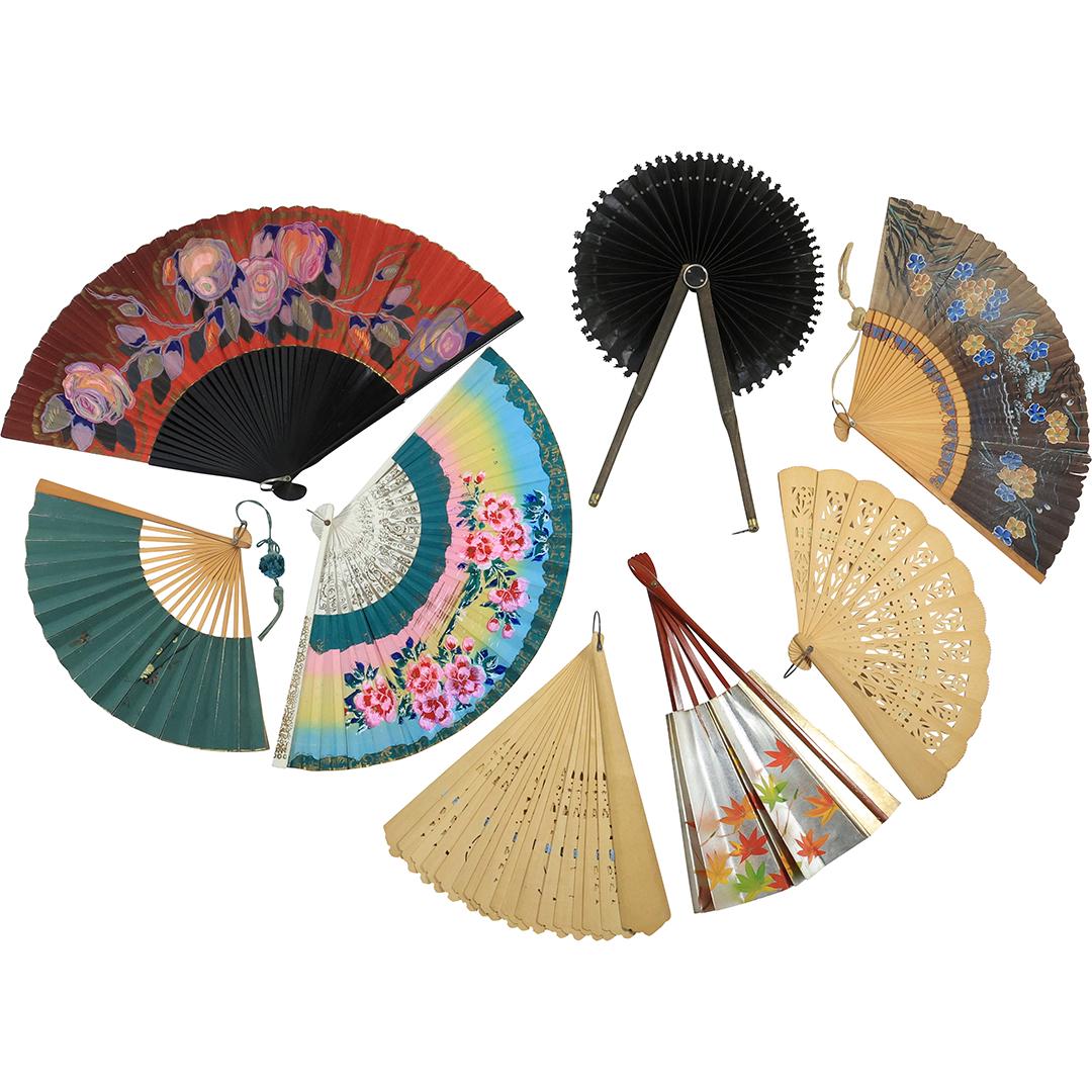 Estate Collection of [8] Assorted Japanese Hand Fans (1 of 19)