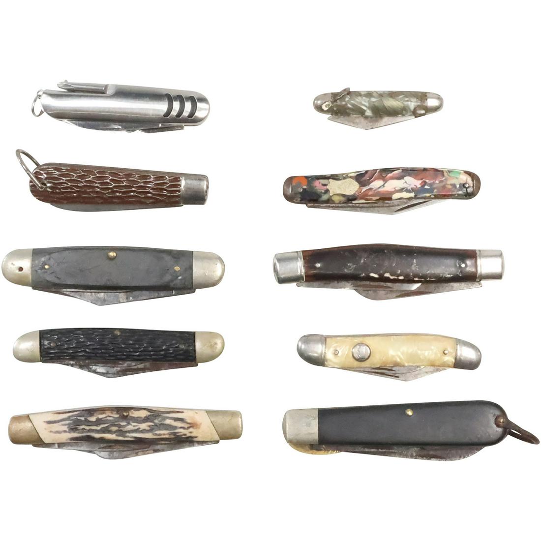 [10] Assorted Vintage Pocket Knives: I.K. Co USA; Kutmaster; 2 Camillus; Sears Craftsman; 2 Imperial (1 of 12)