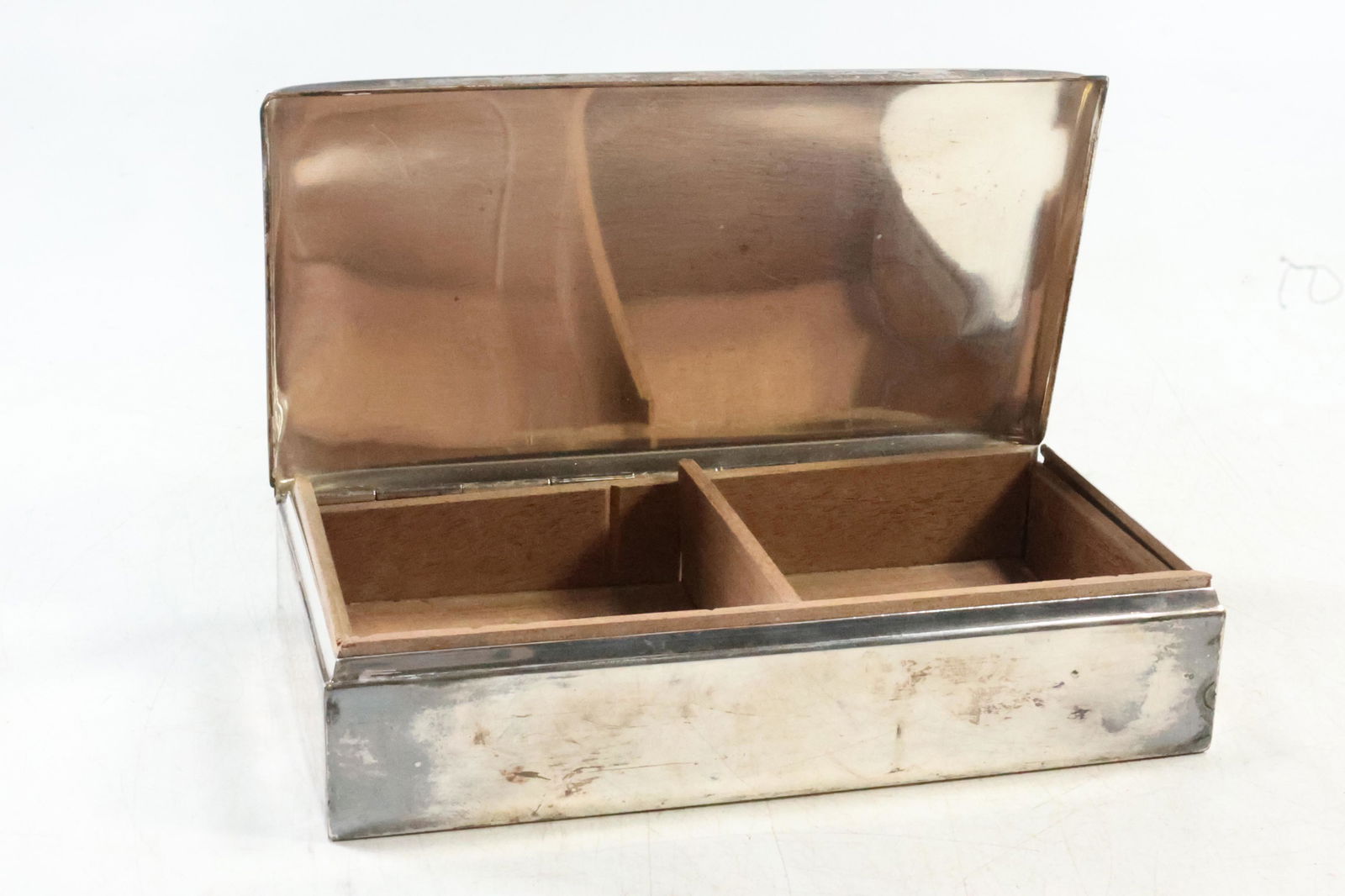 STERLING SILVER Dresser Box, Wood Lined 6.25 in. x 3.25 in. x 1.5 in , Weighs 13.43 oz. total weight (1 of 8)