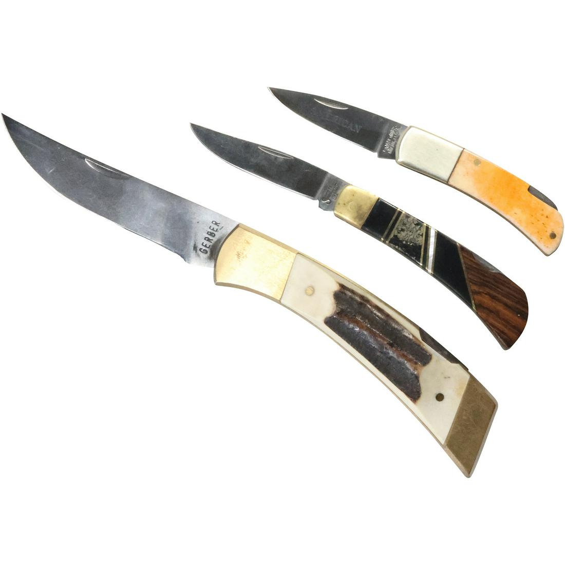 [3] Pocket Knives: Portland Or. 97223 USA Gerber, Sante Fe Stoneworks, American Valor Miami USA, (1 of 13)