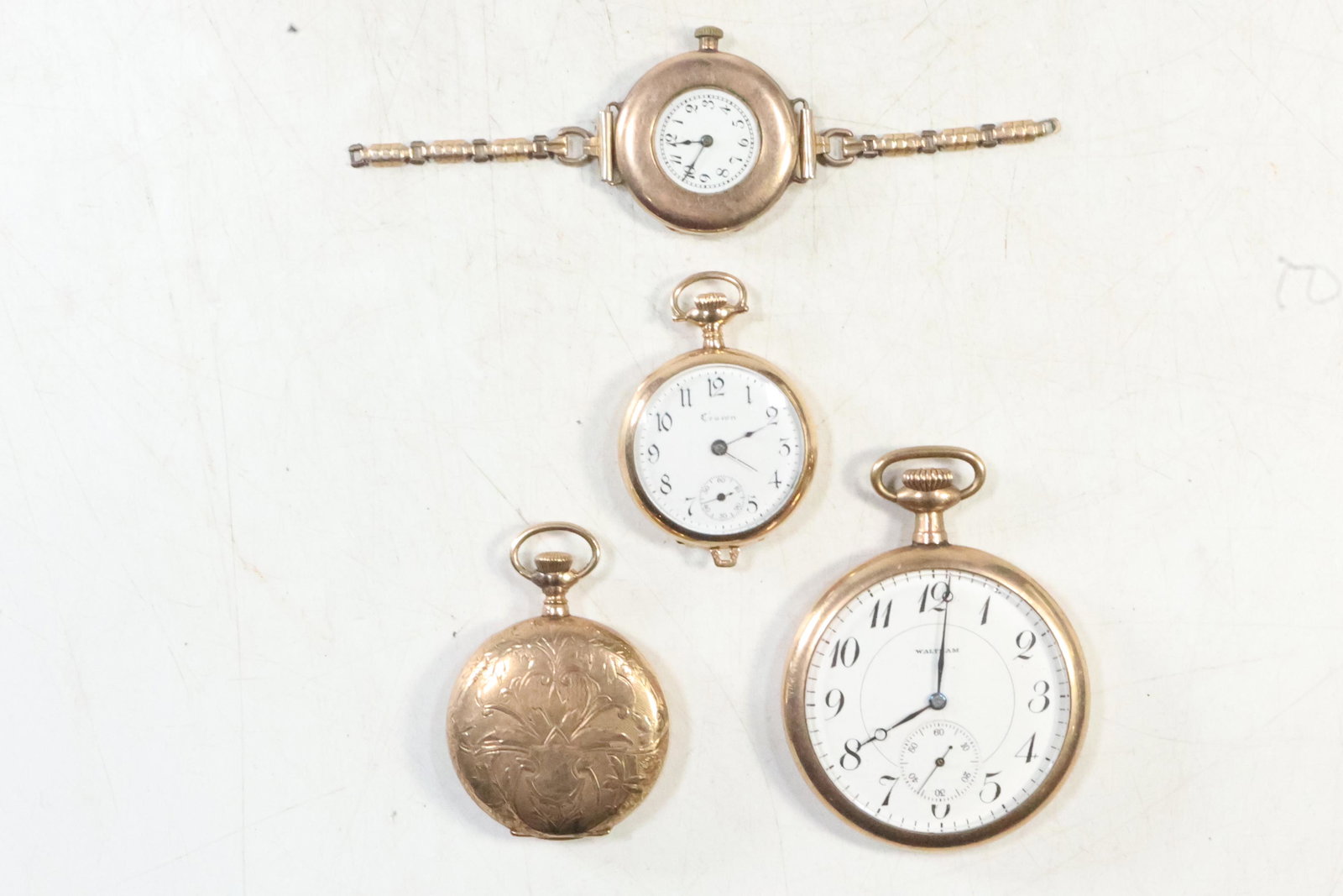 [3] Pocket Watches and [1] Wristwatch: Wadsworth, Waltham, Crown, Waltham (1 of 17)
