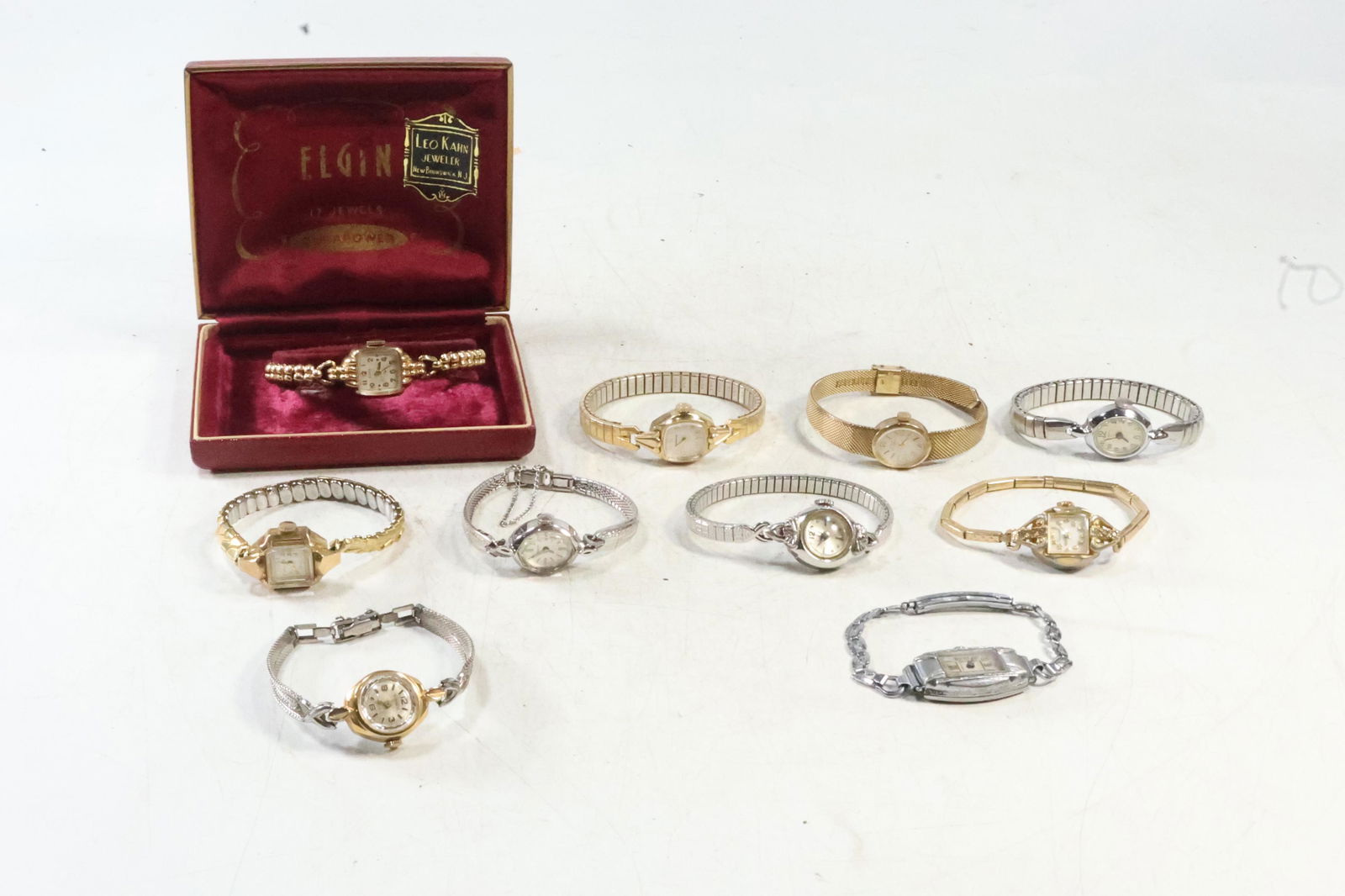 [10] Assorted Ladies Vintage Wristwatches: Elgin, Pierce Swiss, Girard Perregaux, Bulova, Lucerne (1 of 20)