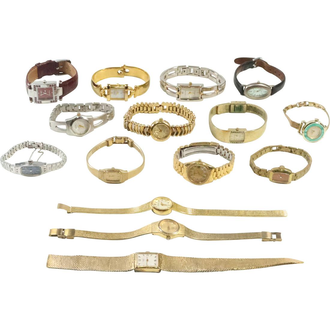 [15] Assorted Ladies Wristwatches: Gruen, Wittnauer, Jules Jorgensen, Dufonte Lucien Piccard (1 of 18)