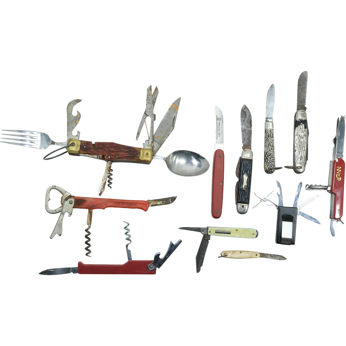 [11] Assorted Pocket Knives: Utility, Kamp King, Bottle Opener, Forest, Gettysburg, Others (1 of 20)