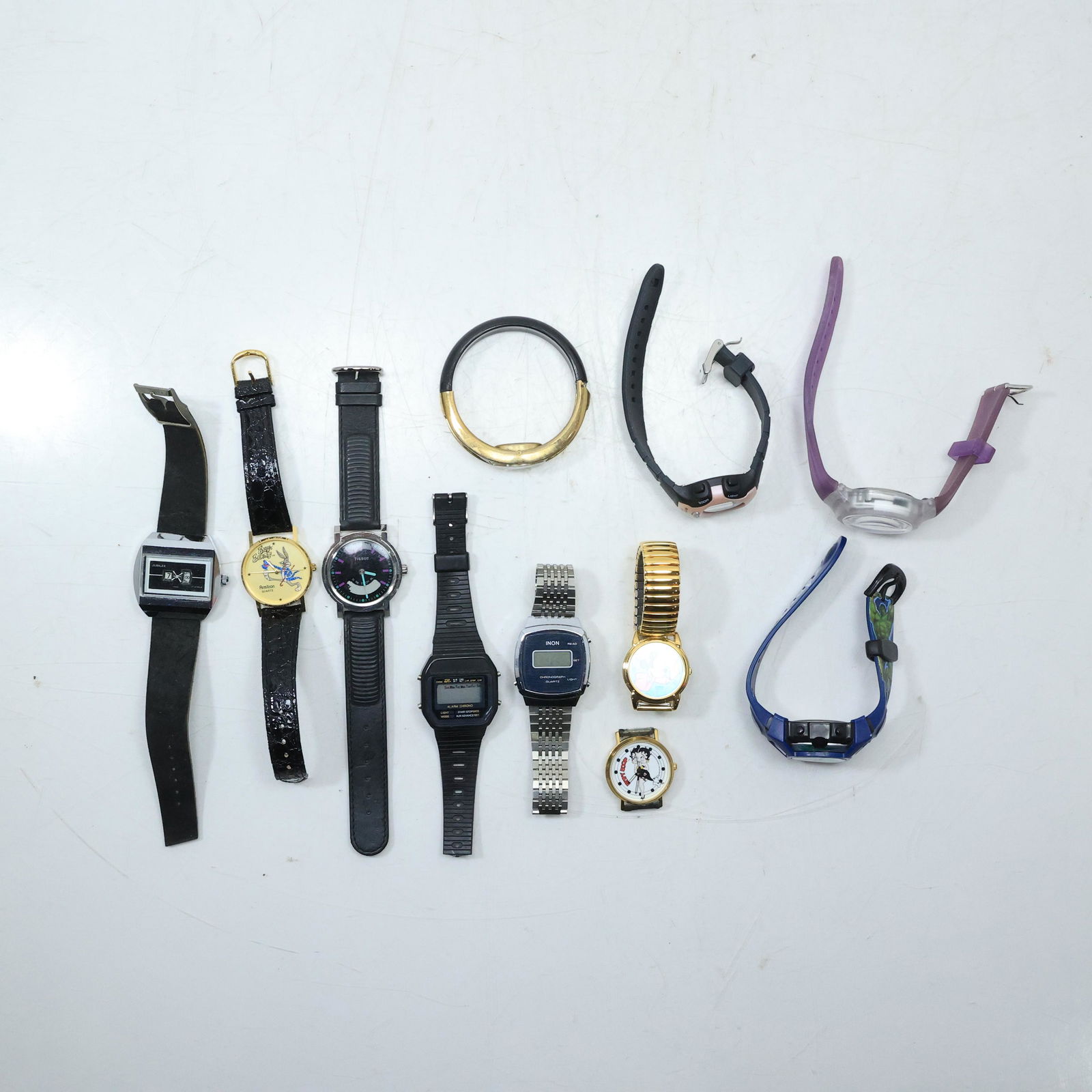 [12] Assorted Novelty Character Wrist Watches: Inon Chronograph, Marvel, Bugs Bunny, Tissot, Disney, (1 of 20)