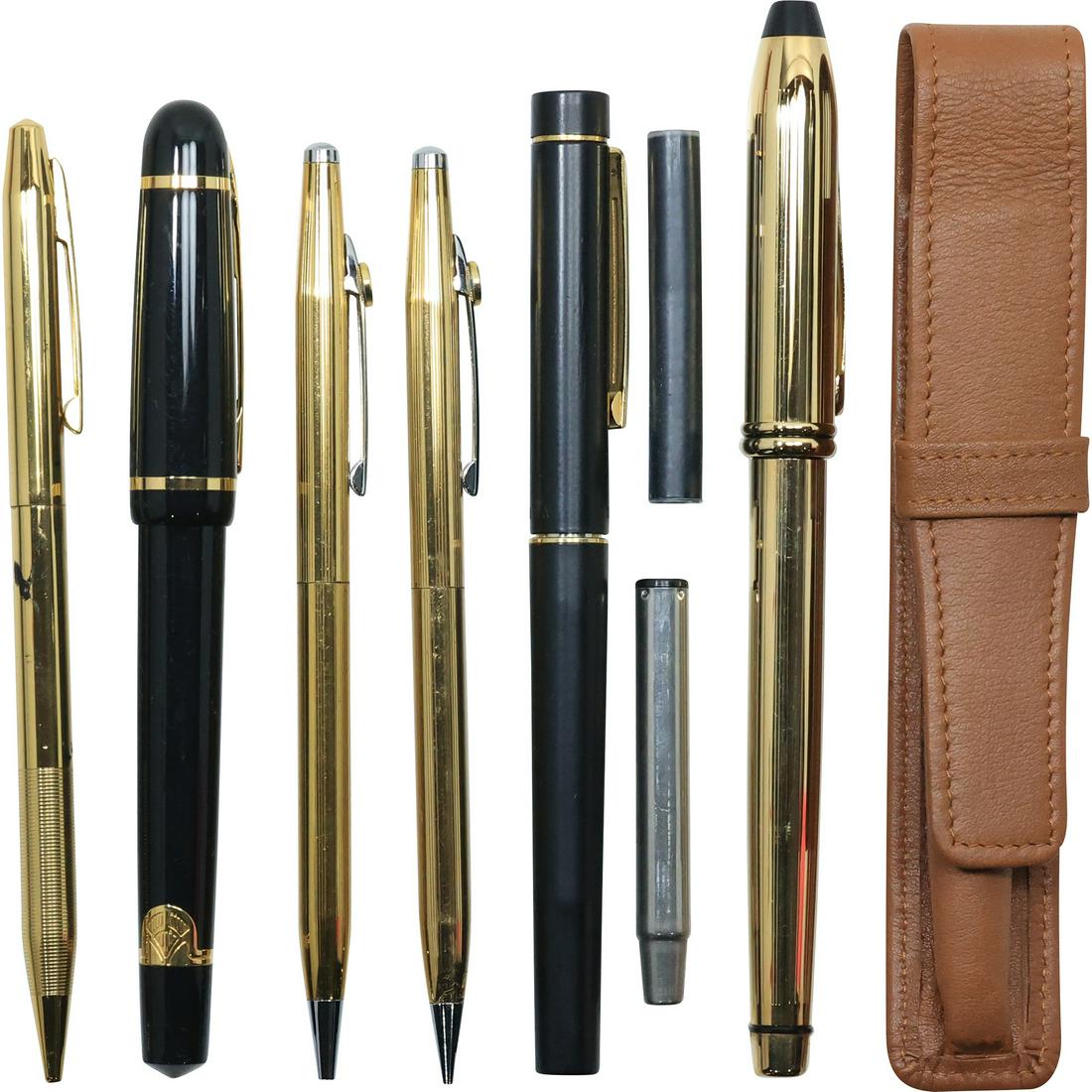 [6] Assorted Vintage Pens: Centennial, Waterman, Cross, Bradley, Shearer Fountain Pen 14K Tip (1 of 17)