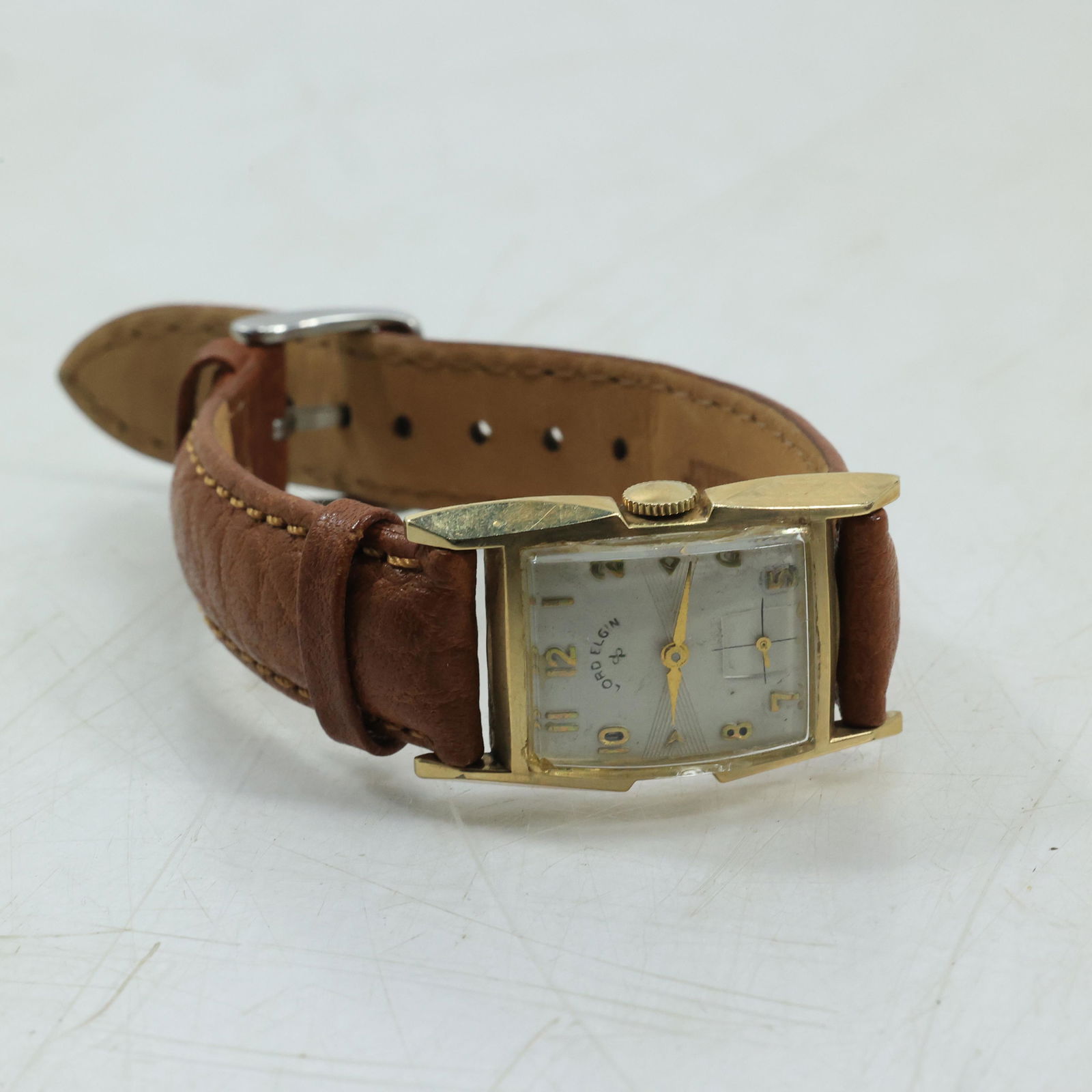 Lord Elgin Tank Watch 14K GF works 1 in. x 1 1/2 in. (1 of 16)