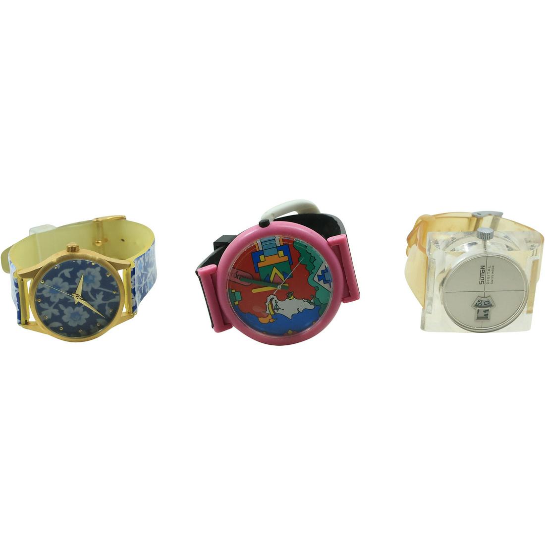 [3] PETER MAX 1988 Wrist Watch, The MMA NYC Floral Blue Wrist Watch, E Gluck Trading Co. (1 of 20)