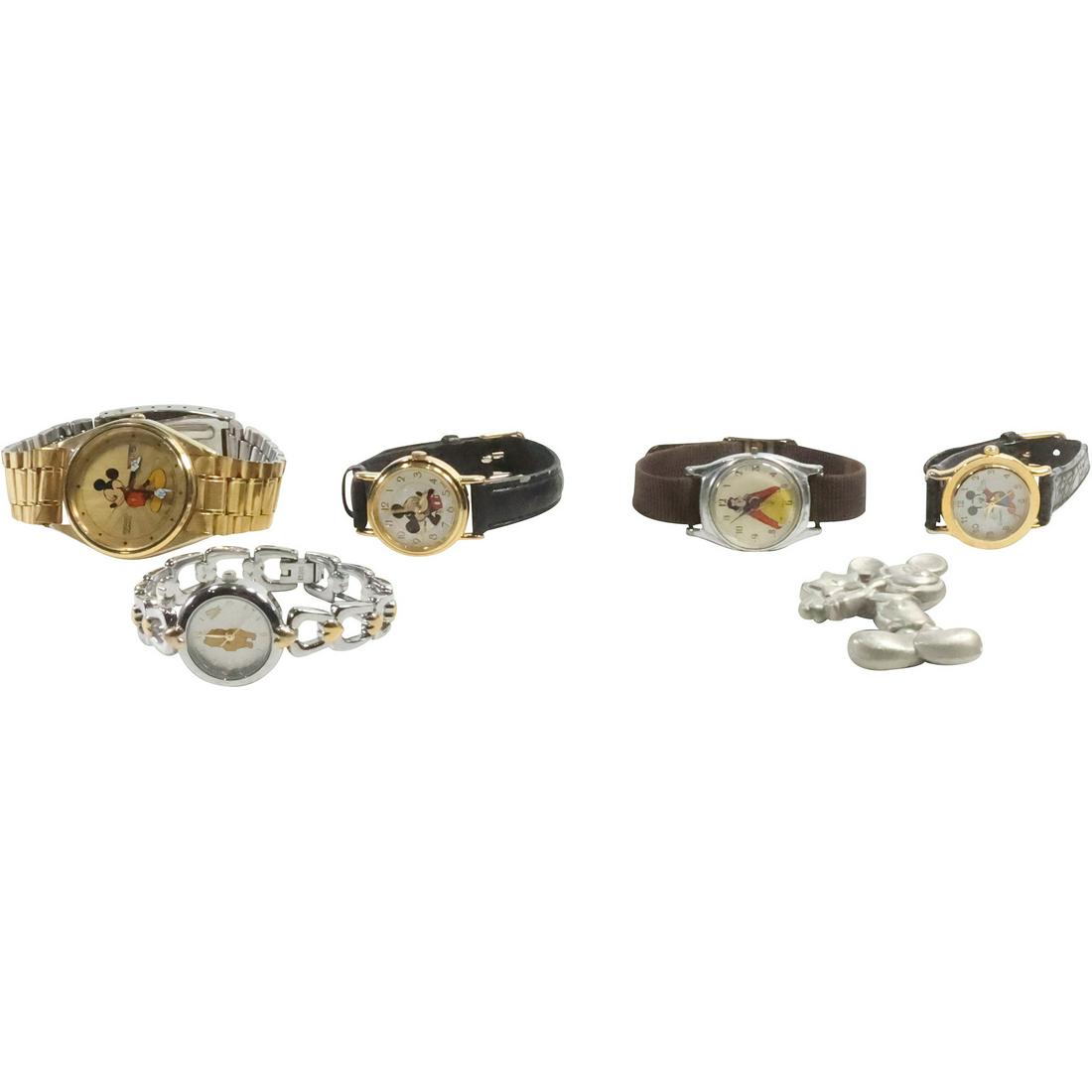 [5] Assorted Character Wrist Watches: 3 Mickey Mouse, Winnie Pooh, Snow White (1 of 13)