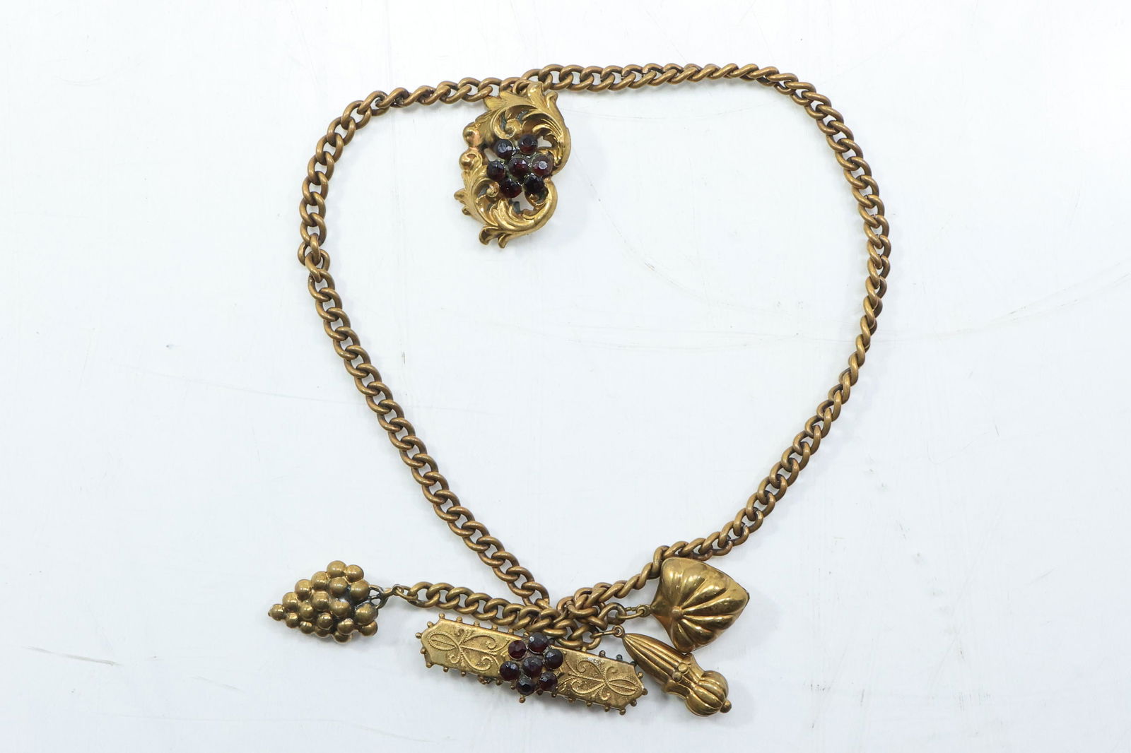 Edwardian Watch Fob and Chain 10 inches x 1 1/4 in. (1 of 16)